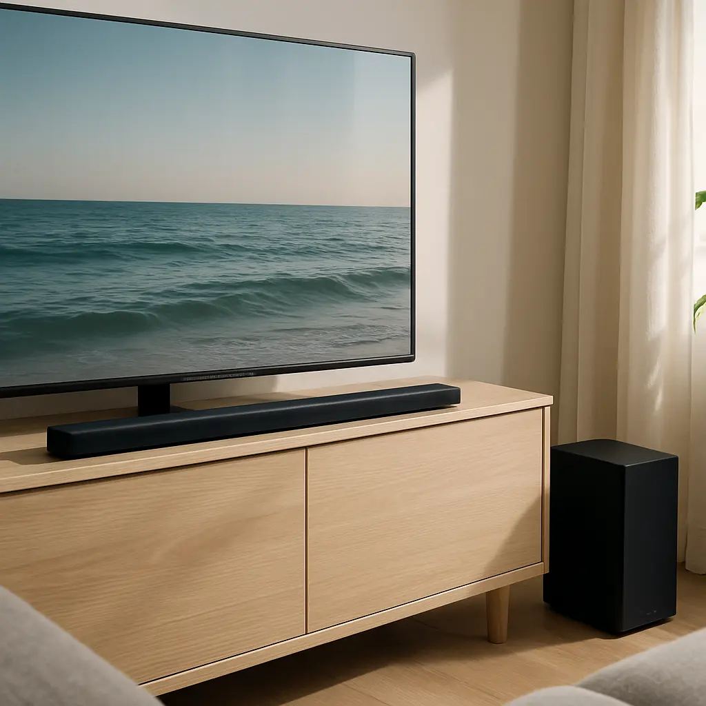 Test Samsung HW-S800B et HW-S801B – barre de son Dolby Atmos ultra-slim noire ou blanche sous une TV murale