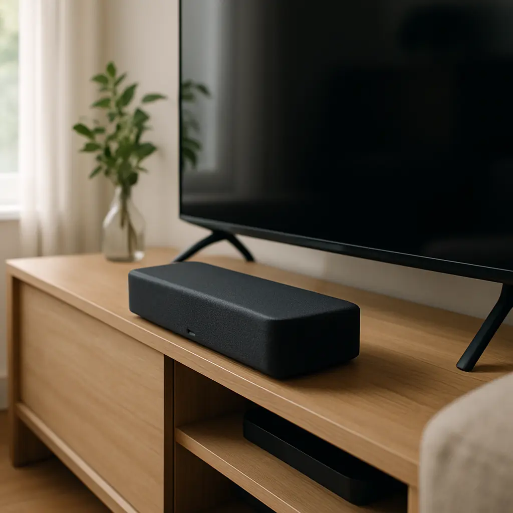 Test Sennheiser Ambeo Soundbar Mini : Dolby Atmos 7.1.4 compact — avis 2026