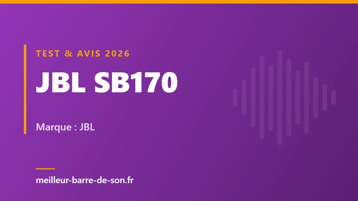 Couverture : Test et avis JBL SB170