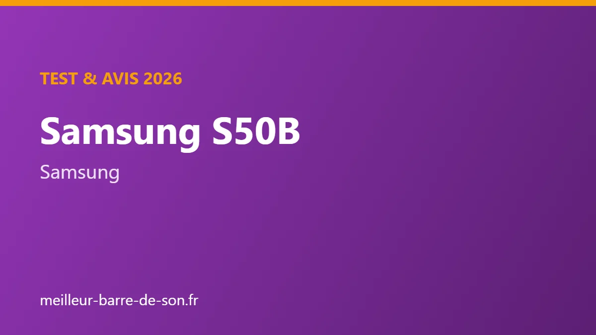 Couverture : Test et avis Samsung S50B