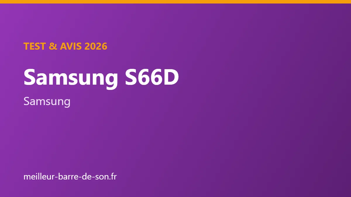 Couverture : Test et avis Samsung S66D